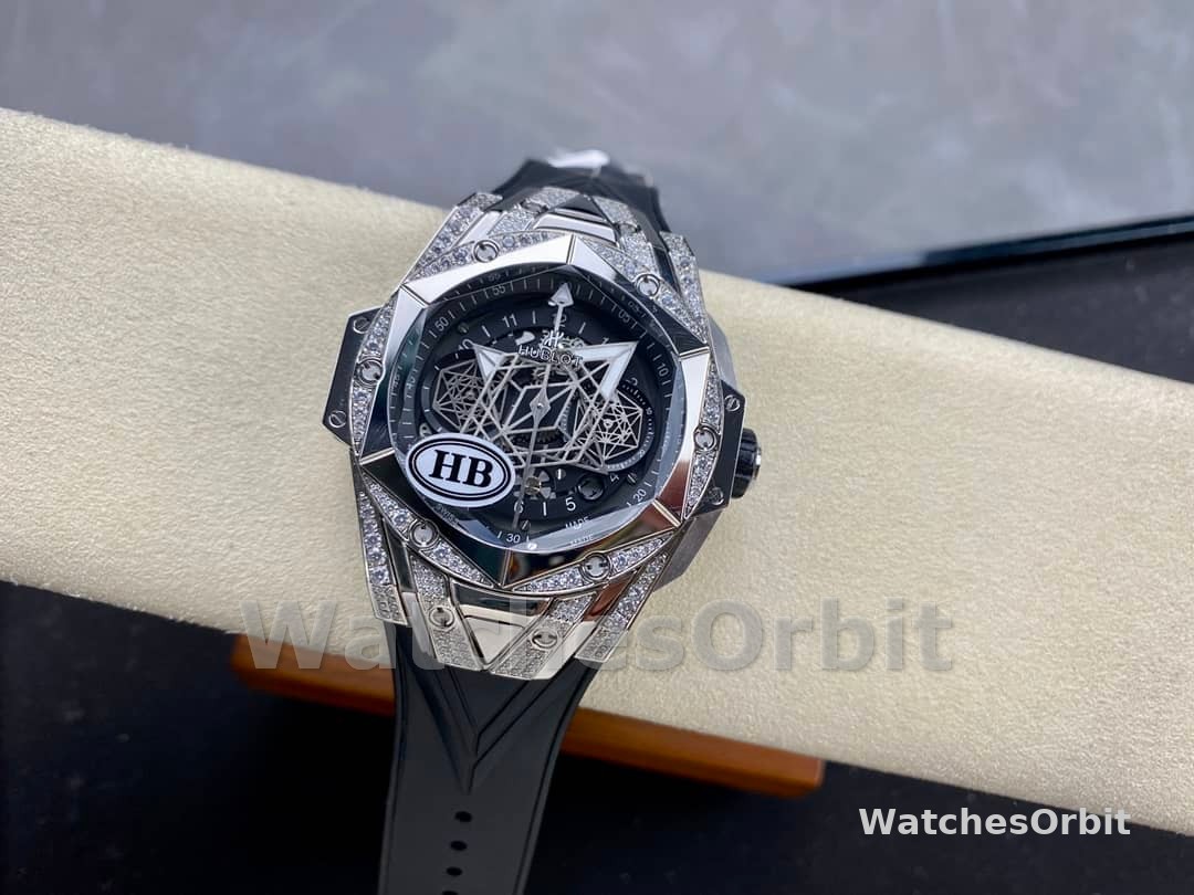 418.NX.1107.RX.1604.MXM20 Hublot Big Bang Sang Bleu II Titanium Pave