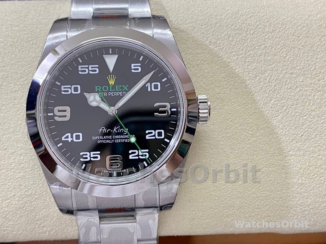 Rolex Air-King Stainless Steel Black Arabic Dial 116900 40mm Mens Replica Watch