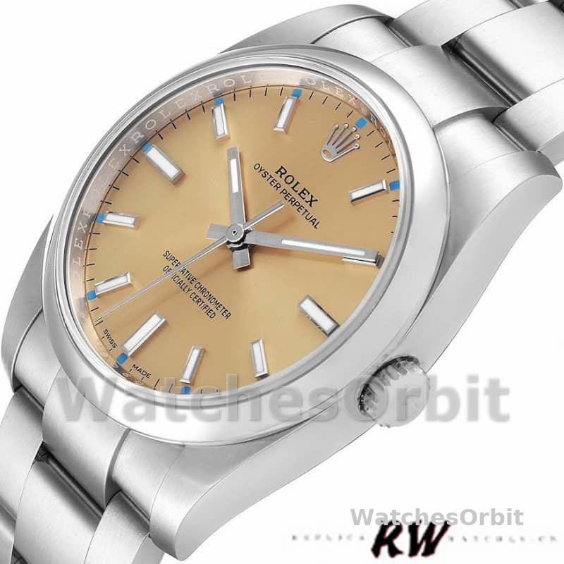 Rolex Oyster Perpetual 114200 White Grape Index Dial 34mm Unisex Replica watch