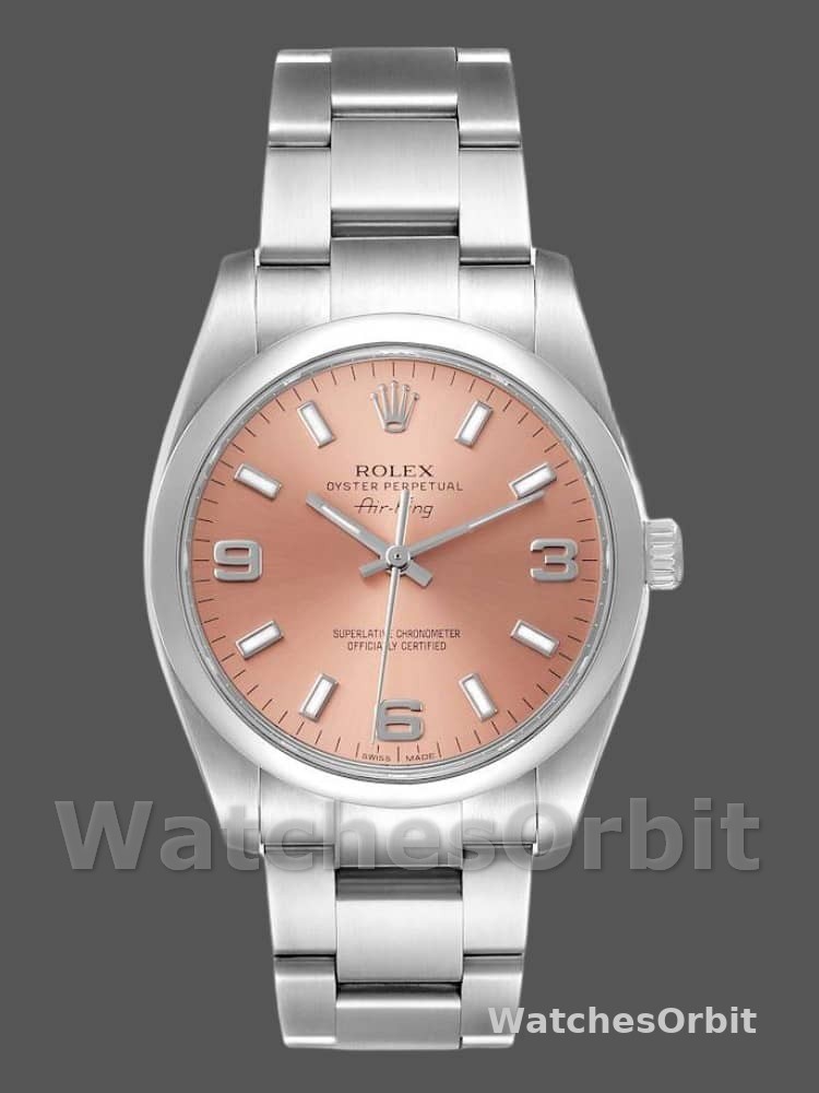 Rolex Oyster Perpetual Air-King 114200 Salmon Dial 34mm Unisex Replica watch