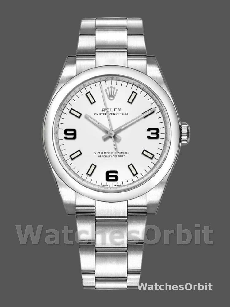 Rolex Oyster Perpetual Air-King 114200 White Dial 34mm Automatic Unisex replica watch