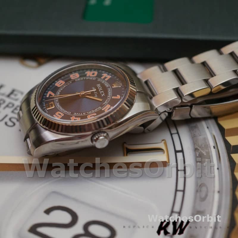 Rolex Oyster Perpetual Air-King 114234 Blue Dial Stainless Steel Oyster 34mm Unisex replica watch