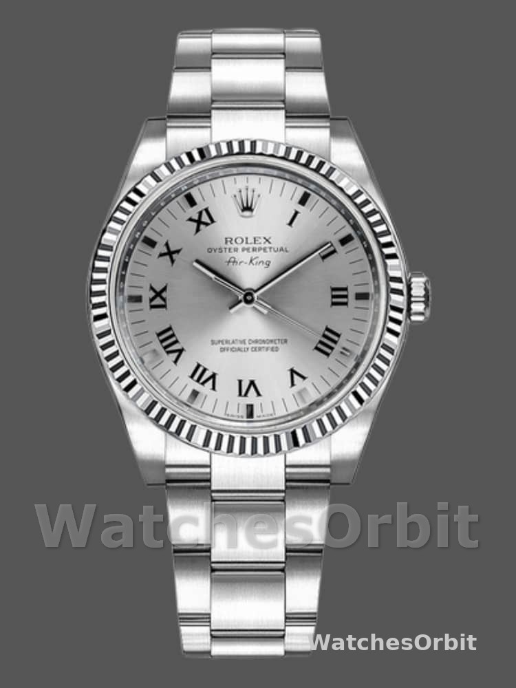 Rolex Oyster Perpetual Air-King 114234 Silver Dial 34mm Unisex replica watch