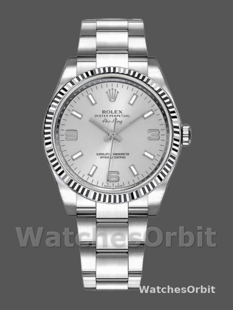 Rolex Oyster Perpetual Air-King 114234 Silver Dial 34mm Unisex Replica Watch