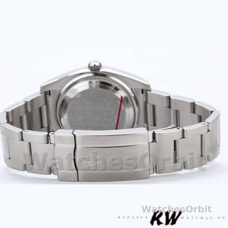 Rolex Oyster Perpetual Air-King 114234 Silver Orange Arabic Dial 34mm Unisex Replica Watch