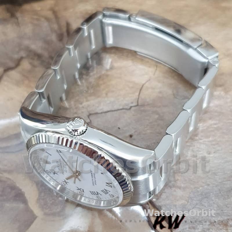 Rolex Oyster Perpetual Air-King 114234 White Diamond Dial 34mm Unisex Replica Watch