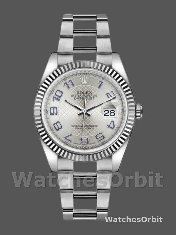 Rolex Datejust 116234 Silver Dial Fluted Bezel 36mm Unisex Replica Watch