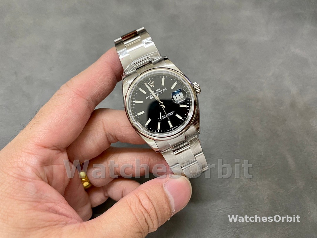 Rolex Datejust 126200 Stainless Steel Black Dial 36MM Unisex Replica Watch