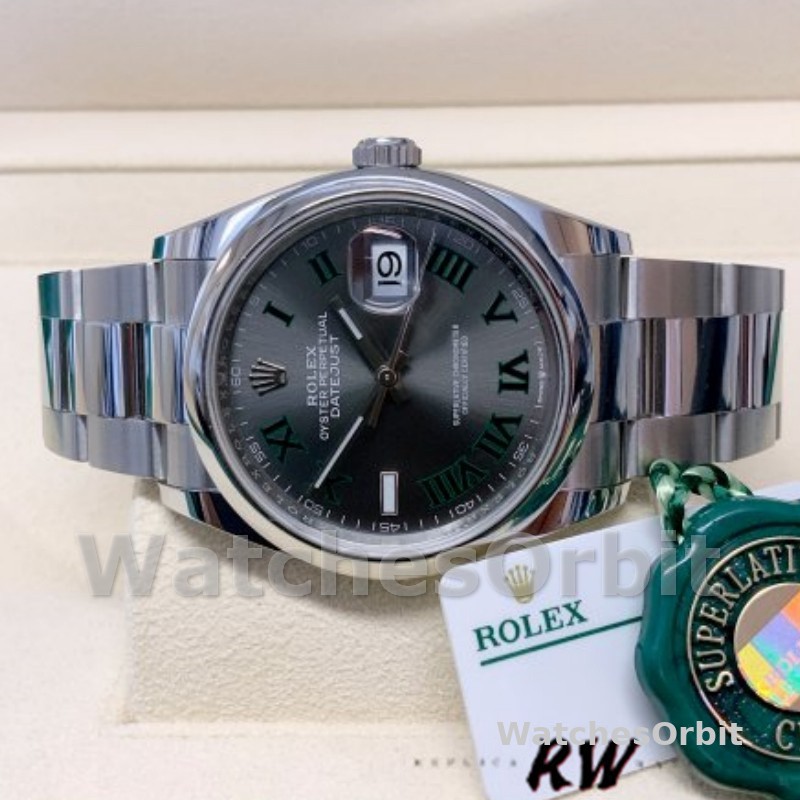 Rolex Datejust 126200 Stainless Steel Grey Wimbledon dial 36MM Unisex Replica Watch