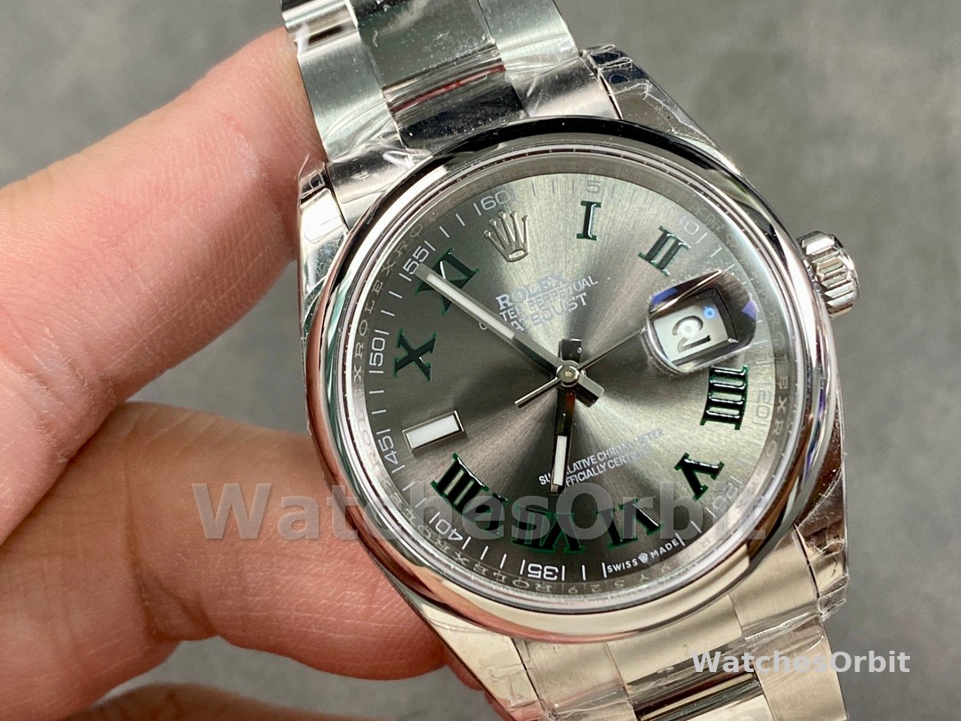 Rolex Datejust 126200 Stainless Steel Grey Wimbledon dial 36MM Unisex Replica Watch