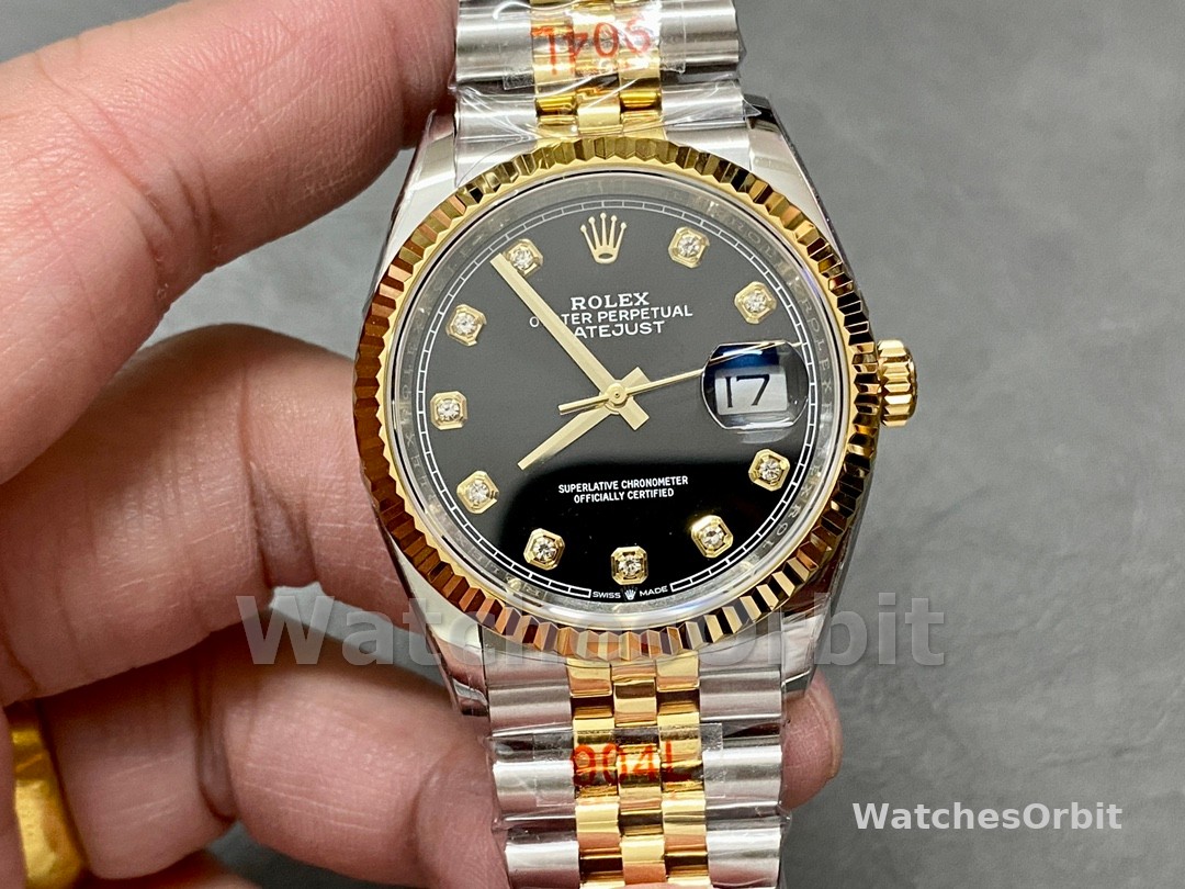 Rolex Datejust 126233 Black Diamond Dial 36MM Unisex Replica Watch
