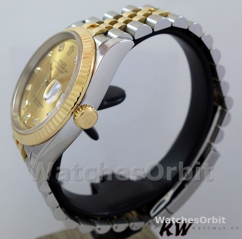 Rolex Datejust 126233 Champagne Diamond Dial Fluted Bezel 36MM Unisex Replica Watch