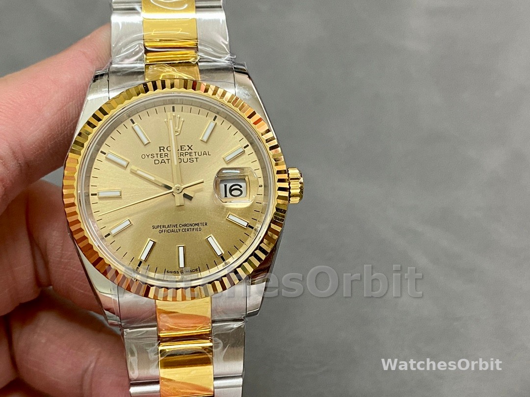 Rolex Datejust 126233 Champagne Index Dial 36MM Unisex Replica Watch