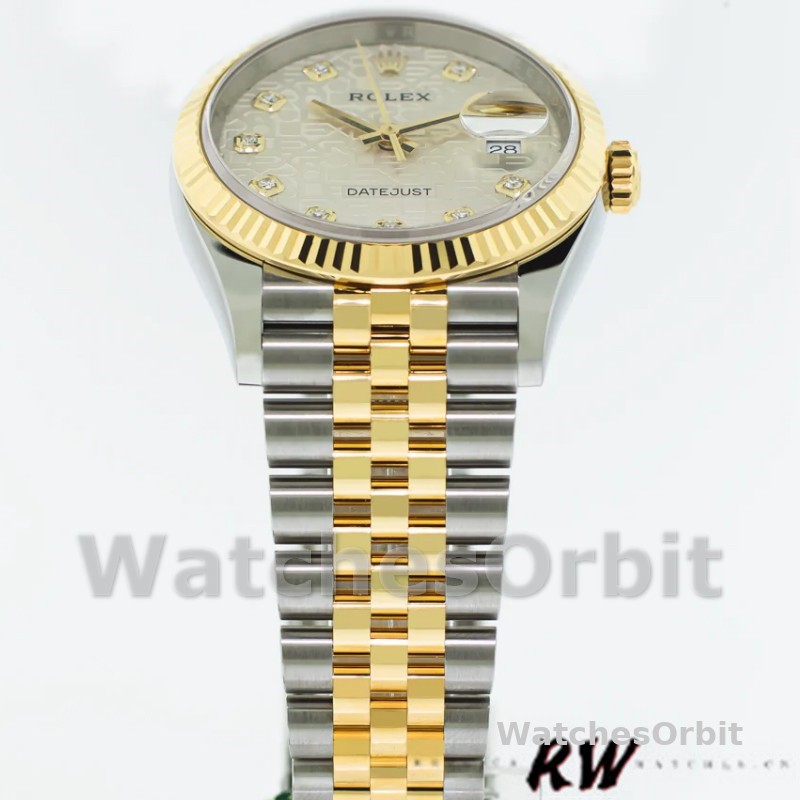 Rolex Datejust 126233 Silver Jubilee Dial Fluted Bezel 36MM Unisex Replica Watch