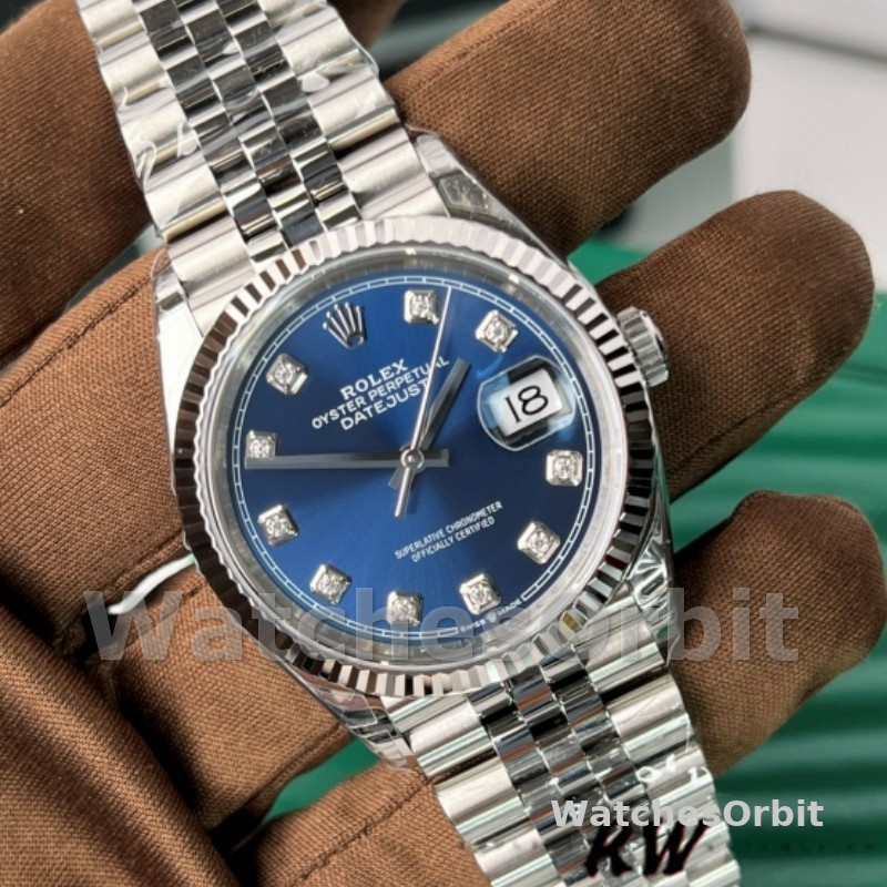 Rolex Datejust 126234 Blue Diamond Dial 36MM Unisex Replica Watch
