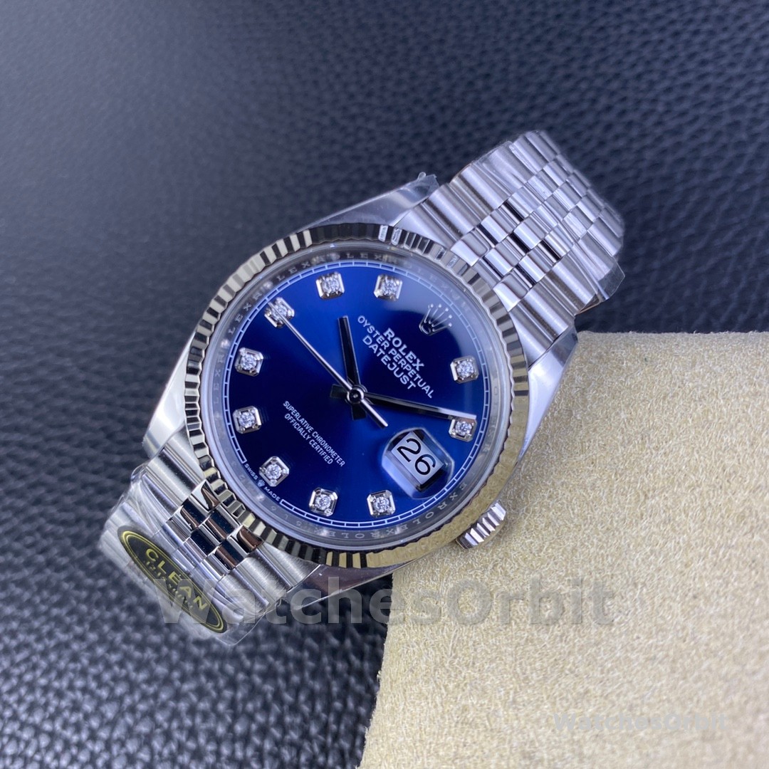 Rolex Datejust 126234 Blue Diamond Dial 36MM Unisex Replica Watch