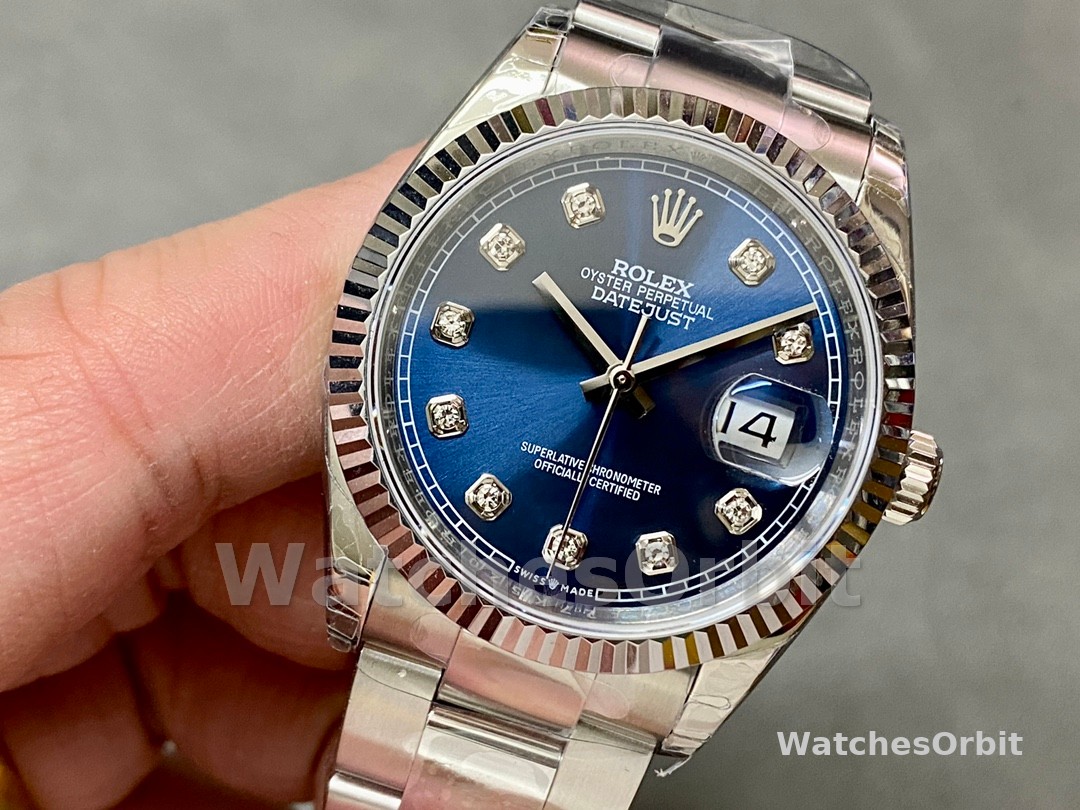 Rolex Datejust 126234 Blue Index Dial Stainless Steel 36MM Unisex Replica Watch