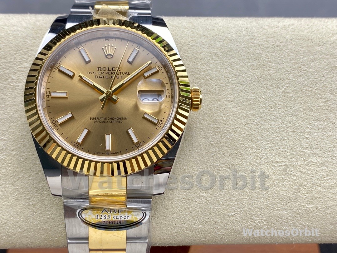 Rolex Datejust 126333 0009 Champagne Index Oyster 41mm Two Tone Steel