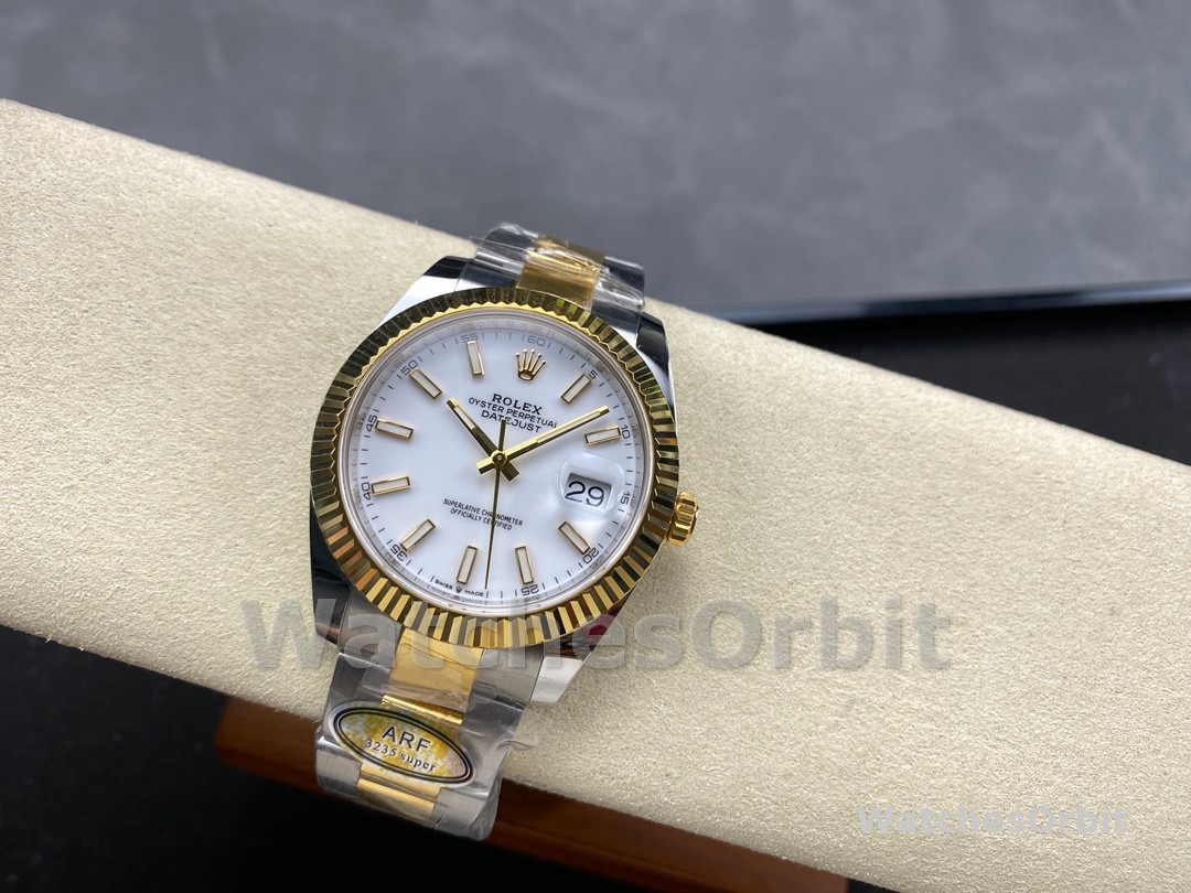 Rolex Datejust 126333 0015 White Index Oyster 41mm Two Tone Steel