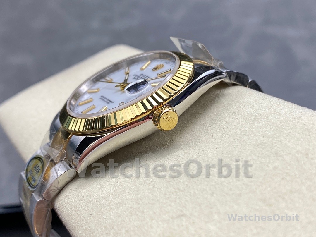 Rolex Datejust 126333 0015 White Index Oyster 41mm Two Tone Steel