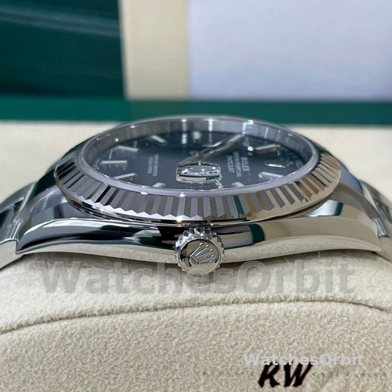 Rolex Datejust 126334 0001 Fluted Bezel Blue Dial 41MM Mens Replica Watch