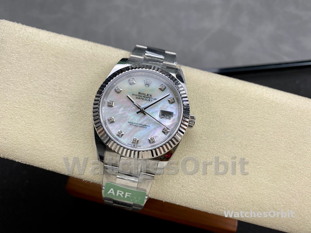 Rolex Datejust 126334 Fluted Bezel White MOP Dial 41MM Mens Replica Watch