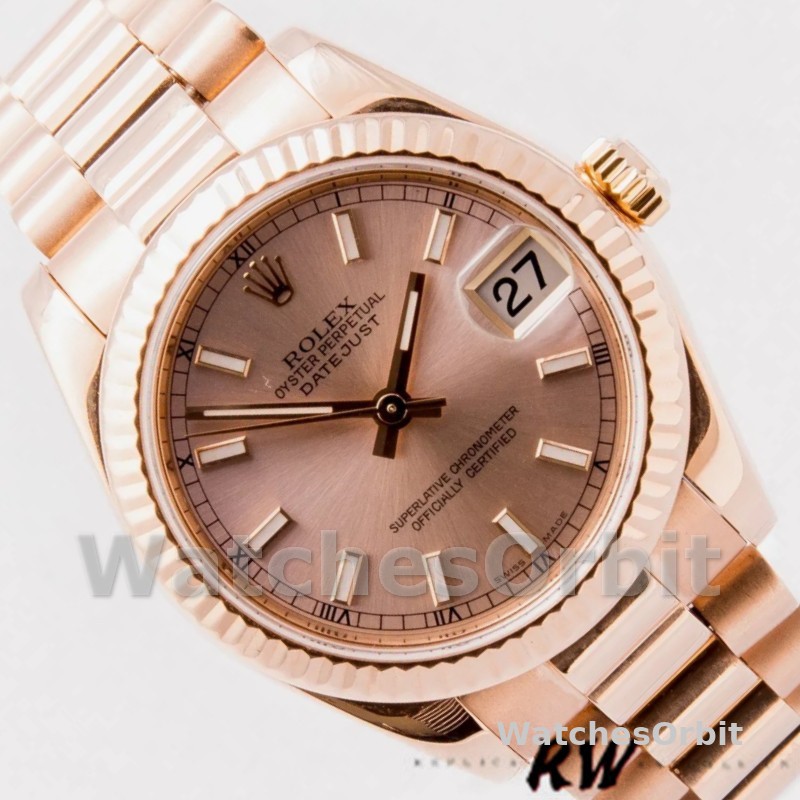 Rolex Datejust 178275 Rose Gold Pink Index Dial 31mm Lady Replica Watch