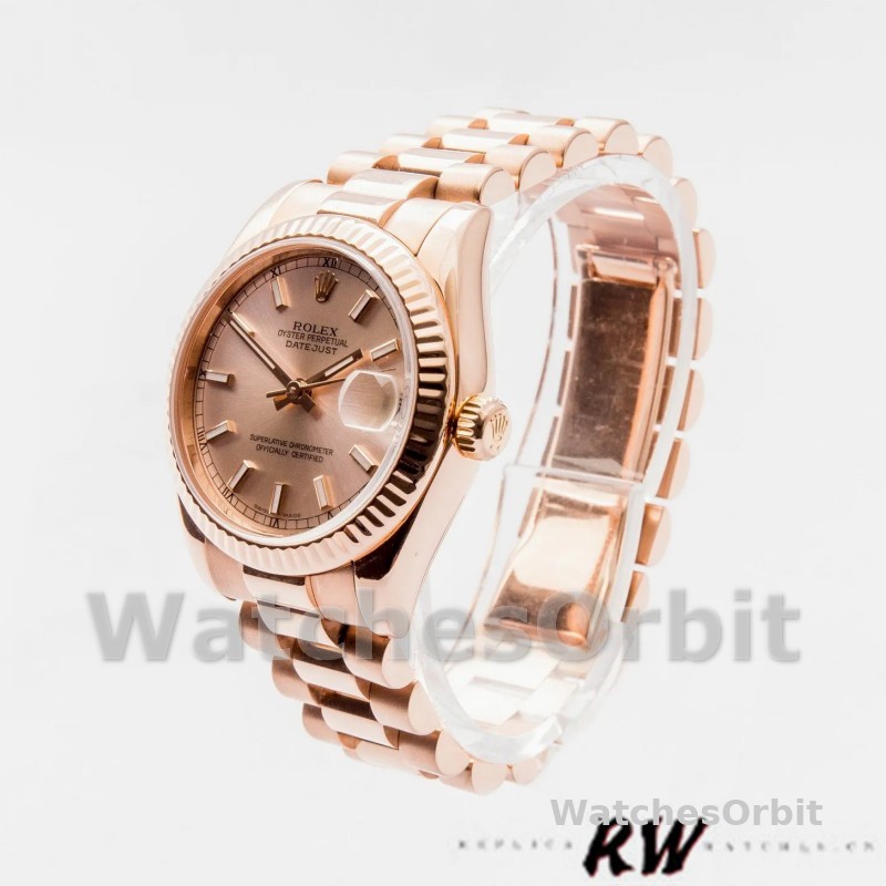 Rolex Datejust 178275 Rose Gold Pink Index Dial 31mm Lady Replica Watch