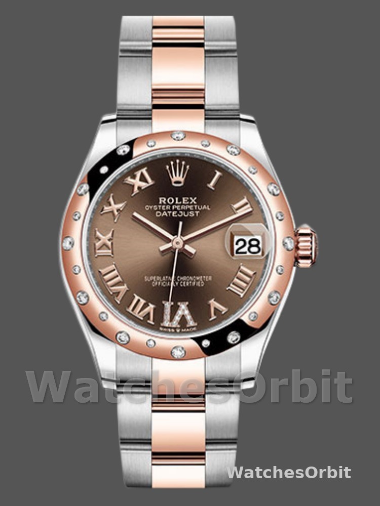 Rolex Datejust 178341 Chocolate Brown Roman Numeral Dial 31MM Lady Replica Watch