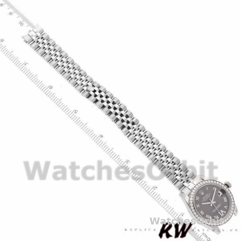 Rolex Datejust 178384 Stainless Steel Brown Diamonds Dial 31MM Lady Replica Watch