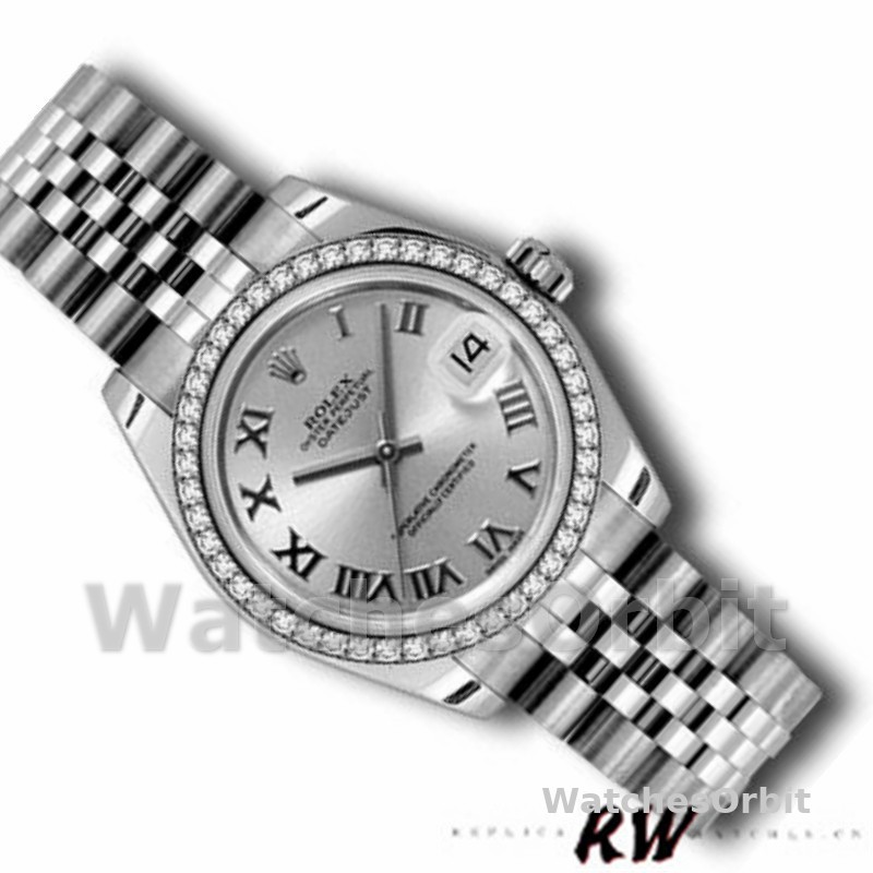 Rolex Datejust 178384 Stainless Steel Silver Roman Dial 31MM Lady Replica Watch