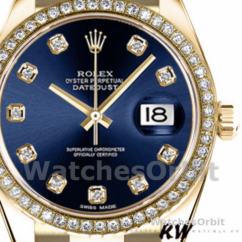 Rolex Datejust 179138 Blue Diamond Dial 26MM Lady Replica Watch