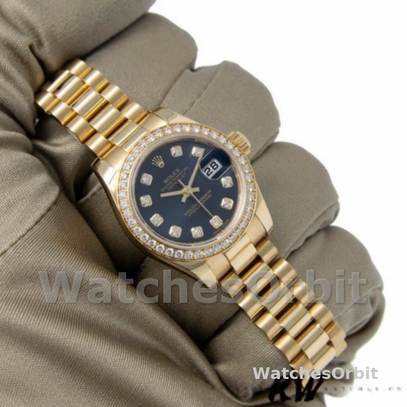 Rolex Datejust 179138 Blue Diamond Dial 26MM Lady Replica Watch