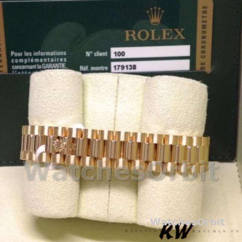Rolex Datejust 179138 White Mother Of Pearl Roman Numeral Dial 26MM Lady Replica Watch