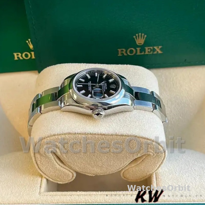 Rolex Datejust 179160 Domed Bezel Black Index Dial 26MM Lady Replica Watch