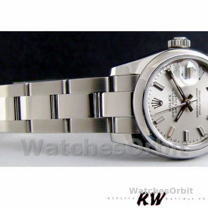 Rolex Datejust 179160 Silver Index Dial Domed Bezel 26MM Lady Replica Watch