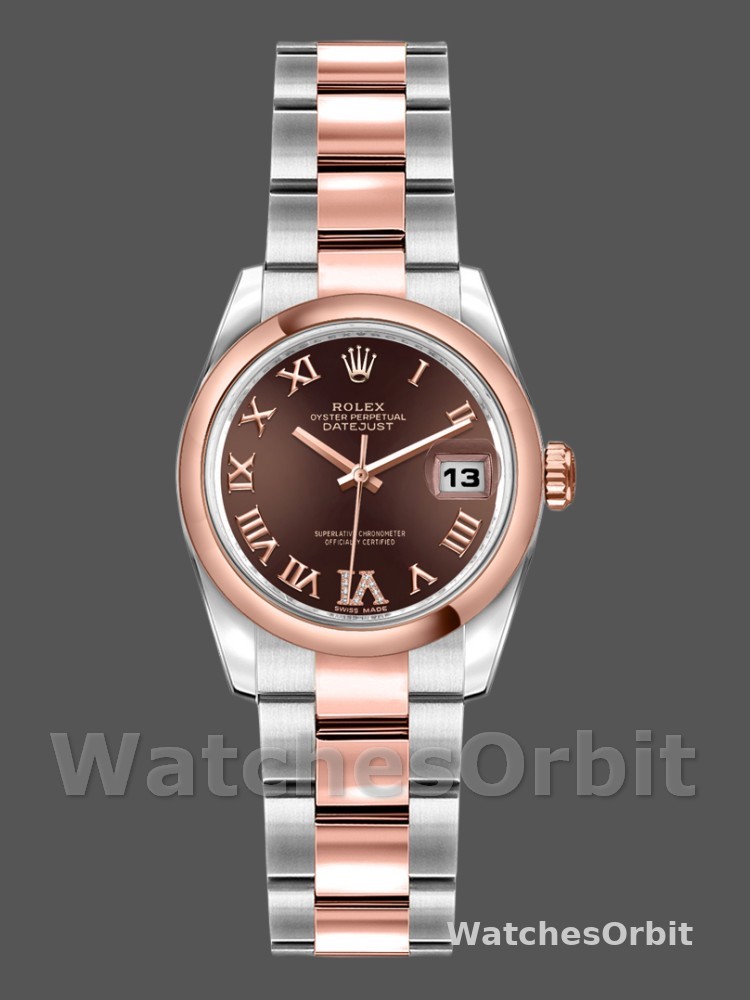 Rolex Datejust 179161 Stainless Steel and Everose Gold Chocolate Brown Dial 26MM Lady Replica Watch