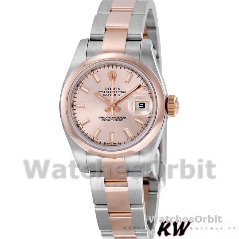 Rolex Datejust 179161 Stainless Steel and Everose Gold Pink Index Dial 26MM Lady Replica Watch