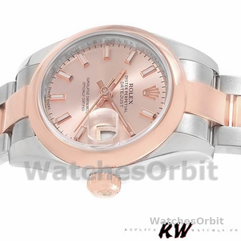 Rolex Datejust 179161 Stainless Steel and Everose Gold Pink Index Dial 26MM Lady Replica Watch