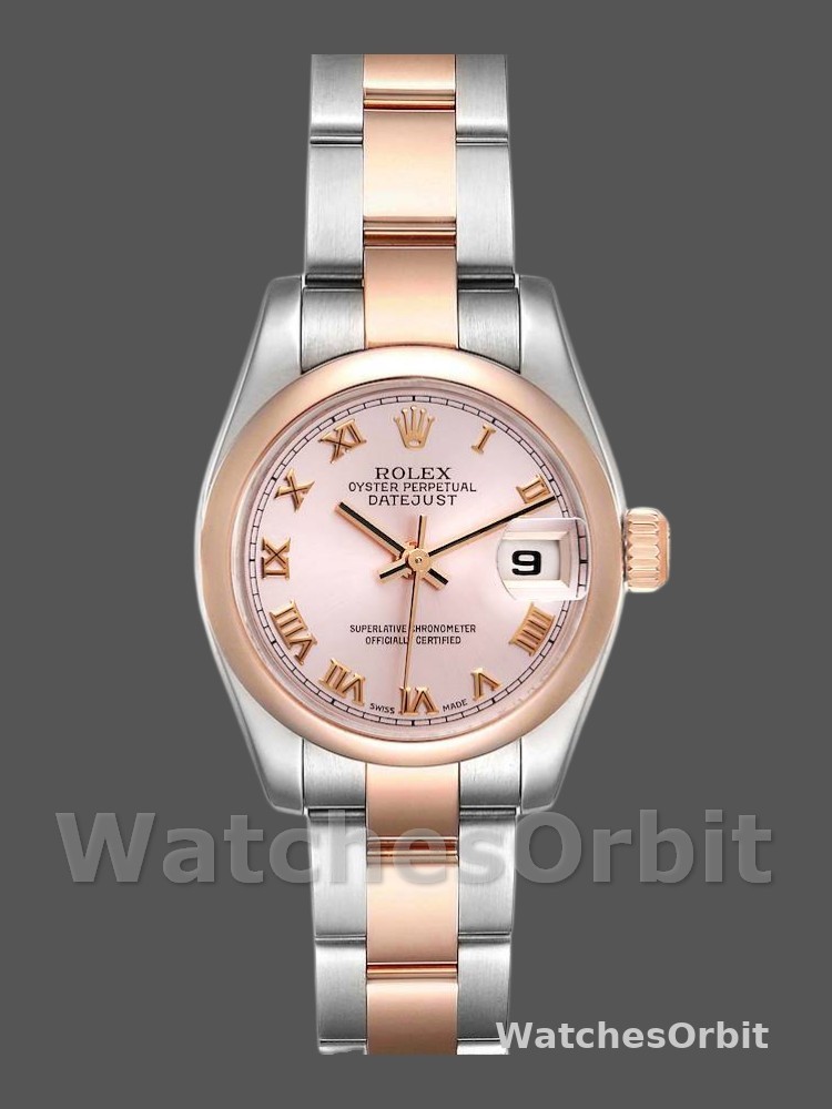 Rolex Datejust 179161 Stainless Steel and Everose Gold Pink Roman Dial 26MM Lady Replica Watch