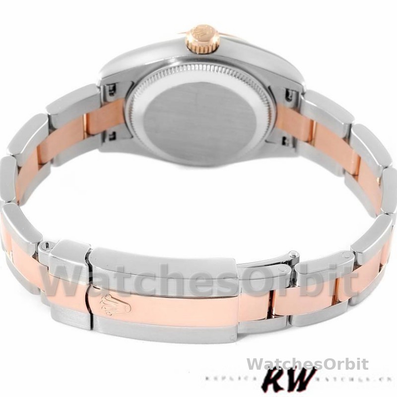 Rolex Datejust 179161 Stainless Steel and Everose Gold Silver jubilee anniversary Dial 26MM Lady Replica Watch