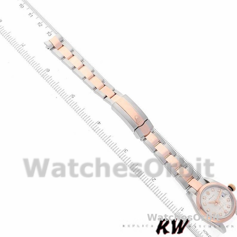 Rolex Datejust 179161 Stainless Steel and Everose Gold Silver jubilee anniversary Dial 26MM Lady Replica Watch