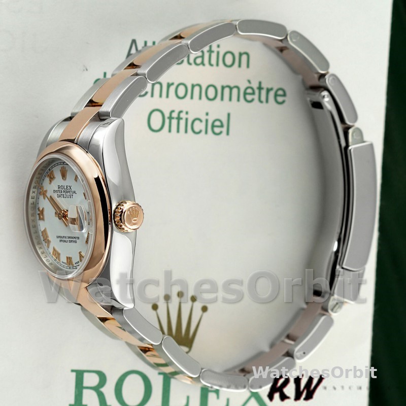 Rolex Datejust 179161 Stainless Steel and Everose Gold White Roman Dial 26MM Lady Replica Watch