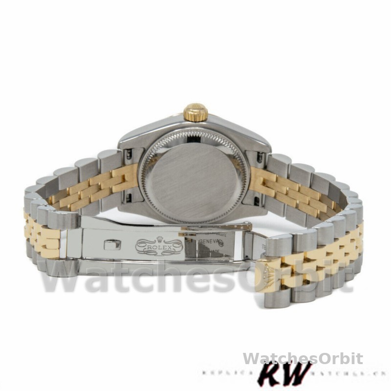Rolex Datejust 179163 Champagne Jubilee Diamond Dial Domed Dezel 26MM Lady Replica Watch