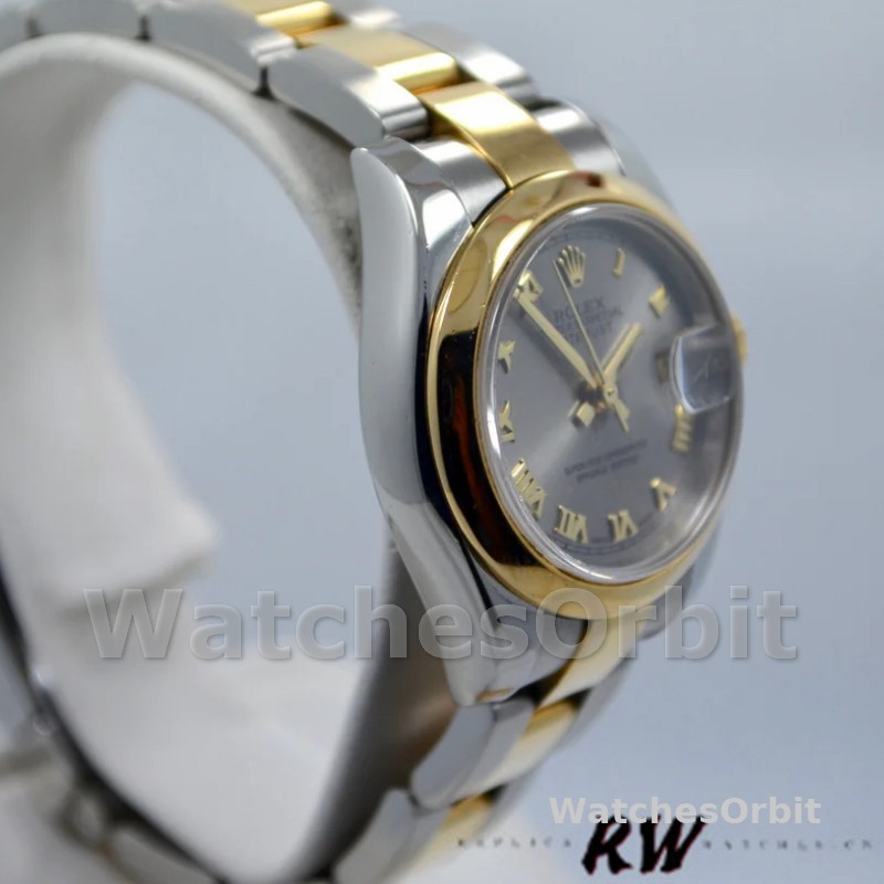 Rolex Datejust 179163 Grey Dial Domed Dezel 26MM Lady Replica Watch