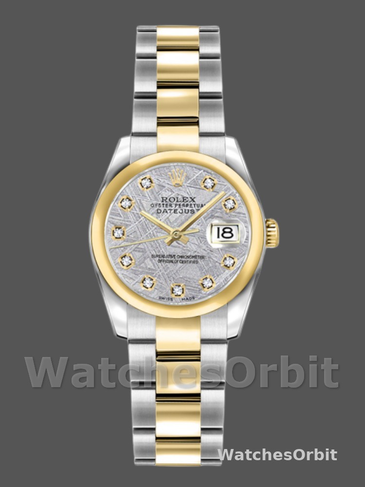 Rolex Datejust 179163 Meteorite Grey Dial Domed Dezel 26MM Lady Replica Watch