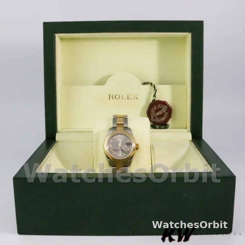 Rolex Datejust 179163 Sunbeam Gray Dial Domed Dezel 26MM Lady Replica Watch