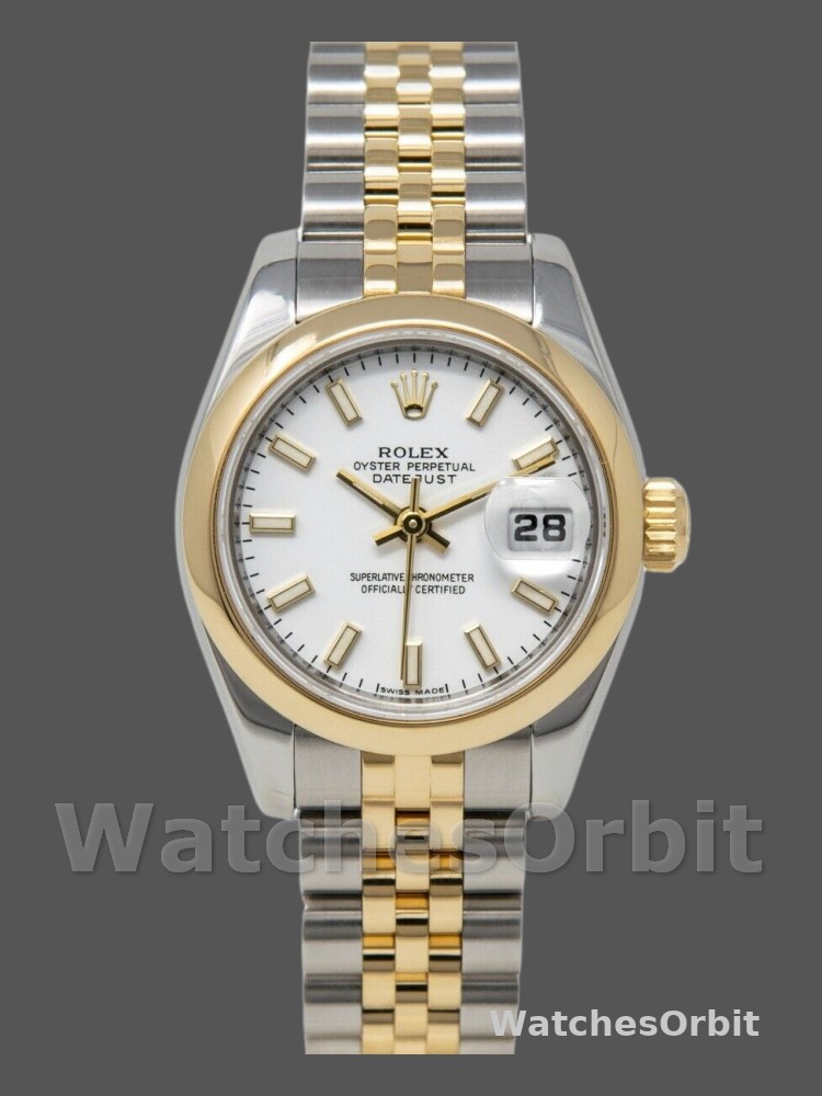 Rolex Datejust 179163 White Index Dial Domed Dezel 26MM Lady Replica Watch