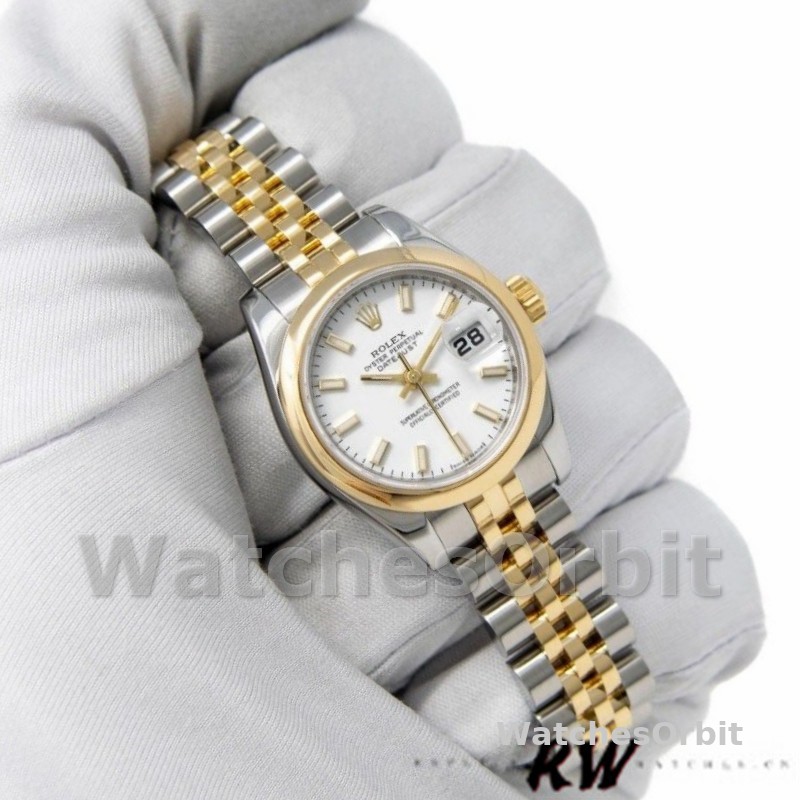 Rolex Datejust 179163 White Index Dial Domed Dezel 26MM Lady Replica Watch