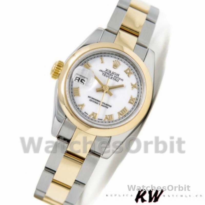 Rolex Datejust 179163 White Roman Numeral Dial 26MM Lady Replica Watch